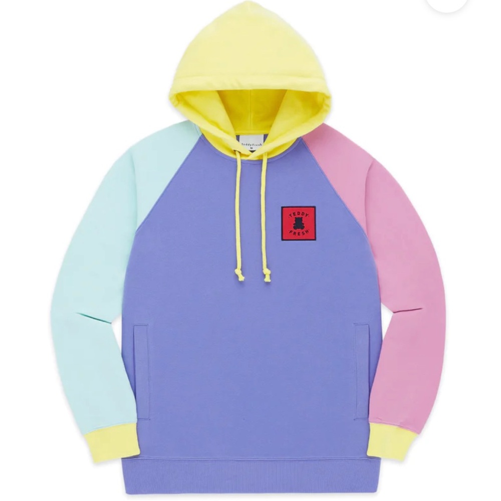 Teddy Fresh Color Block Hoodie Size Small